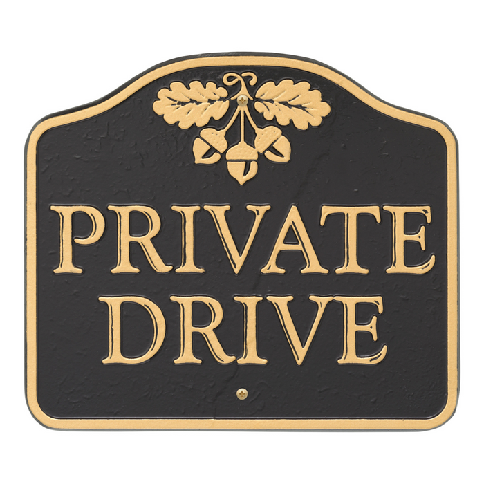 Private Drive Cast Aluminum Wall/Lawn Plaque - The Well Appointed House