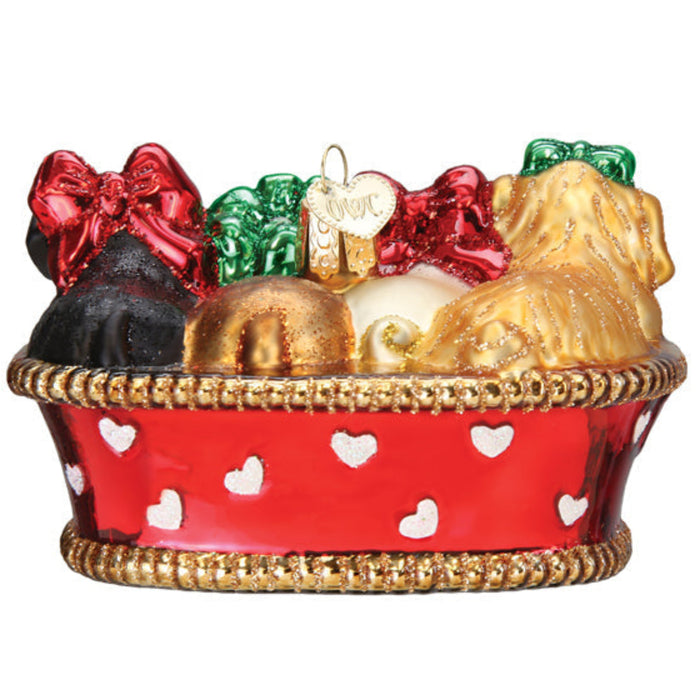 Puppies In a Basket Ornament - The Well Appointed House
