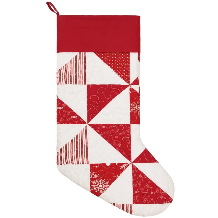 Quilted Triangles Stocking - The Well Appointed House