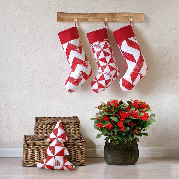 Quilted Triangles Stocking - The Well Appointed House