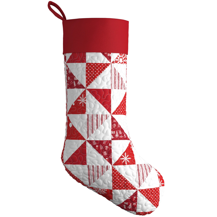 Quilted Triangles Stocking - The Well Appointed House