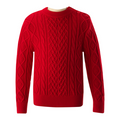 Red Cable Knit Sweater - The Well Appointed House