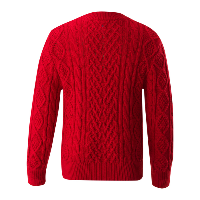 Red Cable Knit Sweater - The Well Appointed House