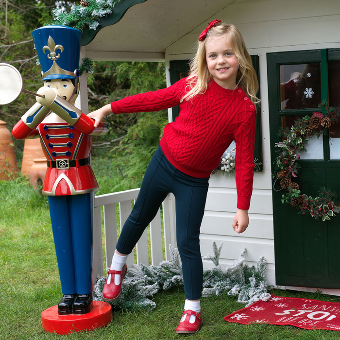 Red Cable Knit Sweater - The Well Appointed House