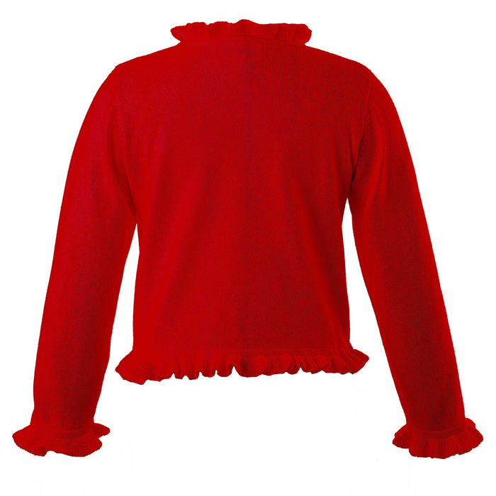 Red Frill Cardigan - The Well Appointed House