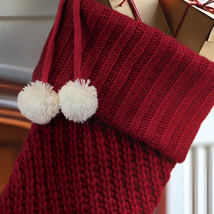 Red Knit Stocking - The Well Appointed House