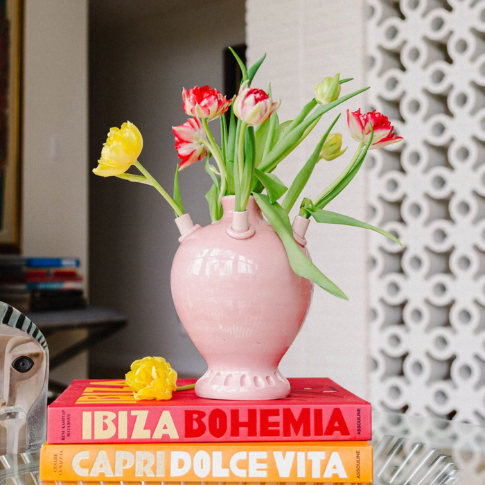 Round Pink Tulipiere - The Well Appointed House