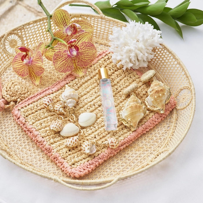 Round Woven Raffia Tray - The Well Appointed House