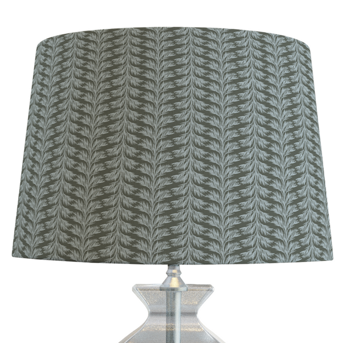 Sage Green Patterned Lampshade in Sabal Stripe - The Well Appointed House