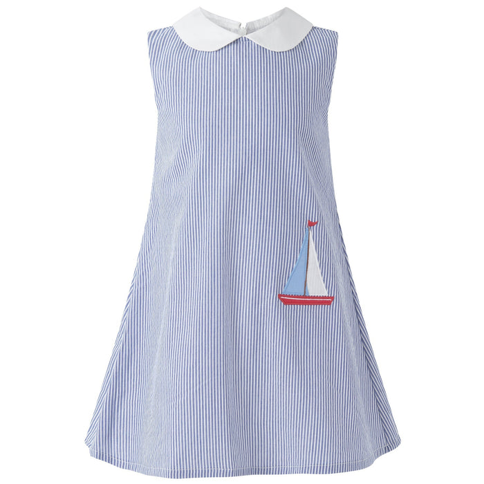 Sailboat Applique Shift Dress - The Well Appointed House