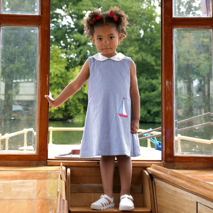 Sailboat Applique Shift Dress - The Well Appointed House
