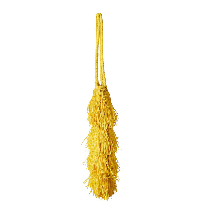 Yellow Sasha Woven Raffia Tote - The Well Appointed House