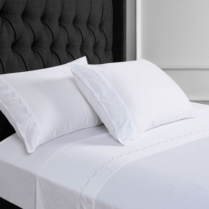 Scallop Embroidered Pillowcase Pairs