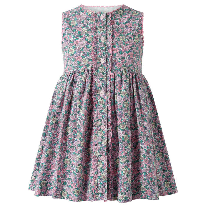 Scalloped Floral Button-Front Dress - The Well Appointed House