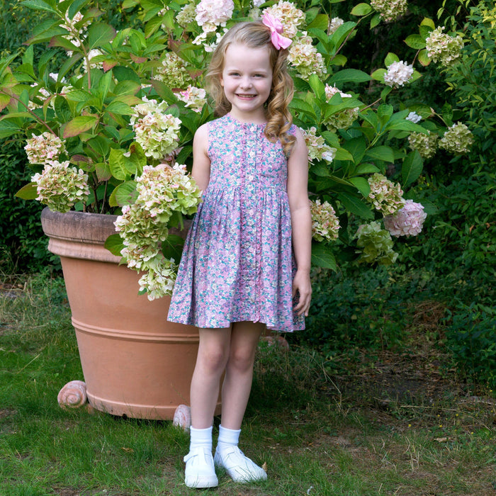 Scalloped Floral Button-Front Dress - The Well Appointed House