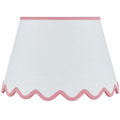 Scalloped White Raffia Shade - The Well Appointed House