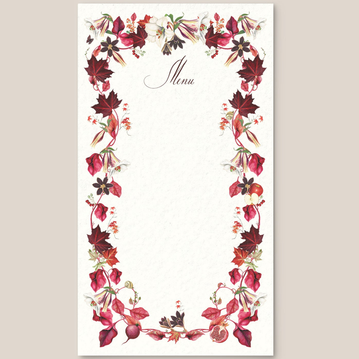 Scarlet Maple Menu Cards - The Well Appointed House