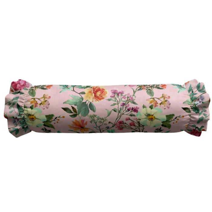 Serena Ruffled Bolster Pillow - The Well Appointed House