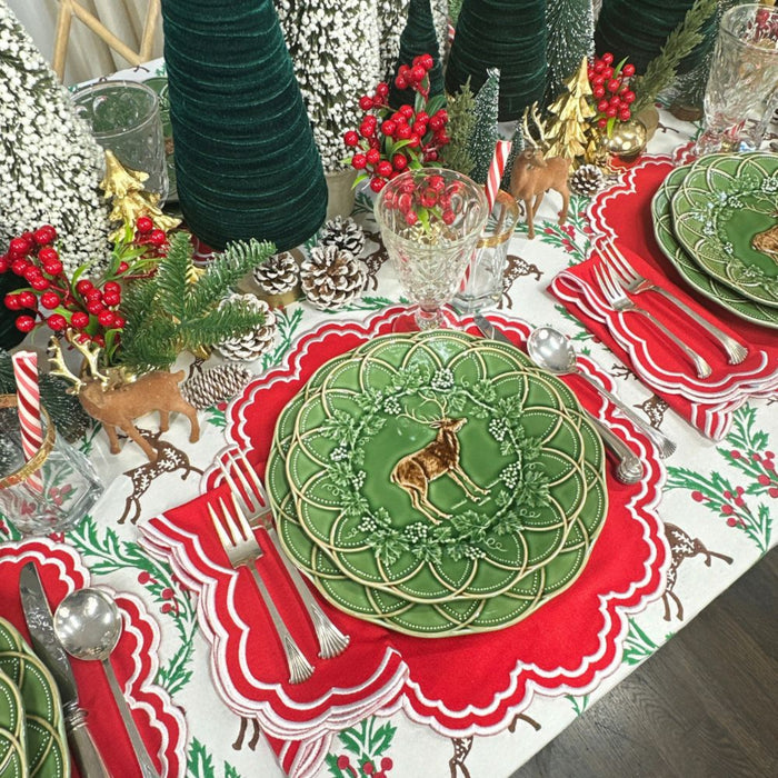 Set of 4 Bettina Napkins in Red - The Well Appointed House