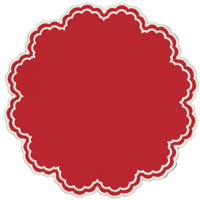 Set of 4 Bettina Placemats in Red - The Well Appointed House