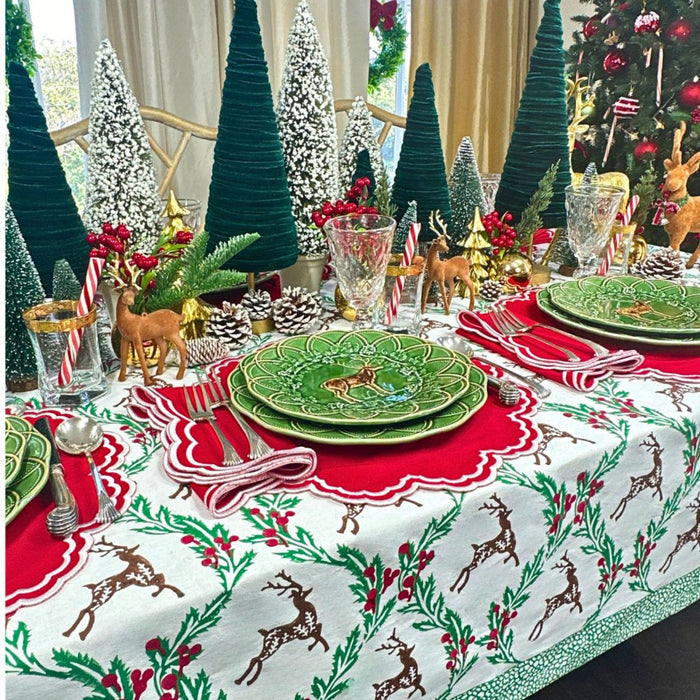 Set of 4 Bettina Placemats in Red - The Well Appointed House