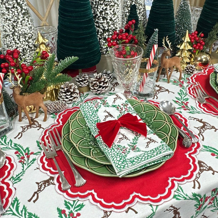 Set of 4 Bettina Placemats in Red - The Well Appointed House