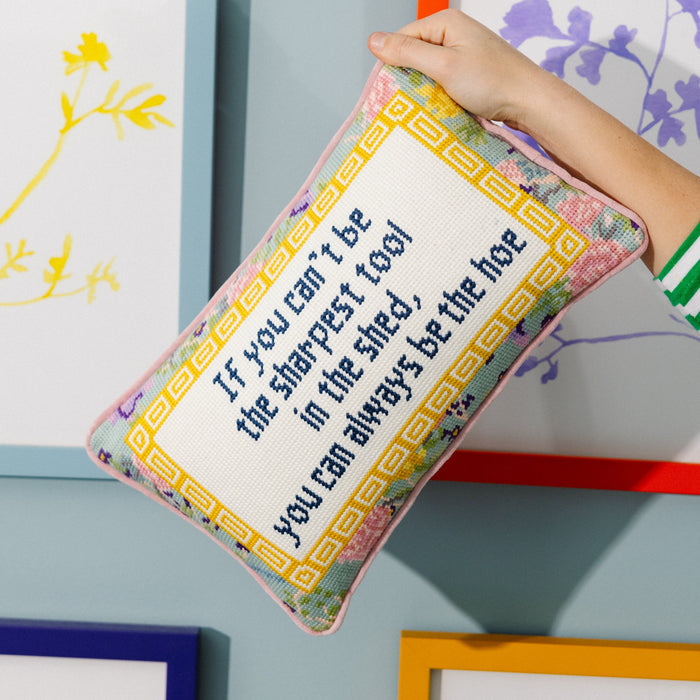 Sharpest Tool Needlepoint Pillow - The Well Appointed House