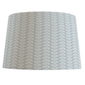 Sky Blue Patterned Lampshade in Sabal Stripe - The Well Appointed House