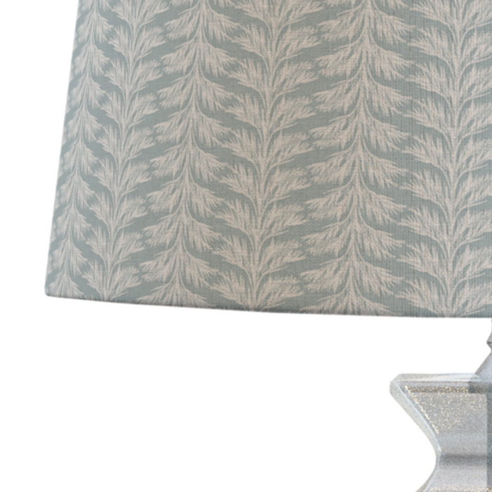 Sky Blue Patterned Lampshade in Sabal Stripe - The Well Appointed House