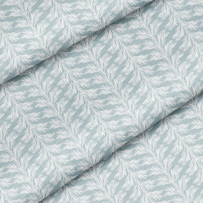 Sky Blue Patterned Lampshade in Sabal Stripe - The Well Appointed House