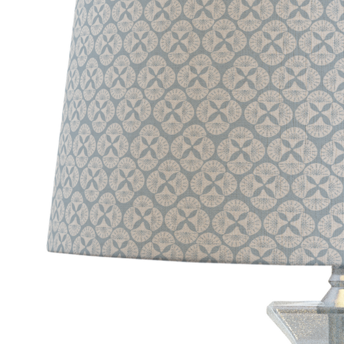 Sky Blue Patterned Lampshade in Sea Star - The Well Appointed House