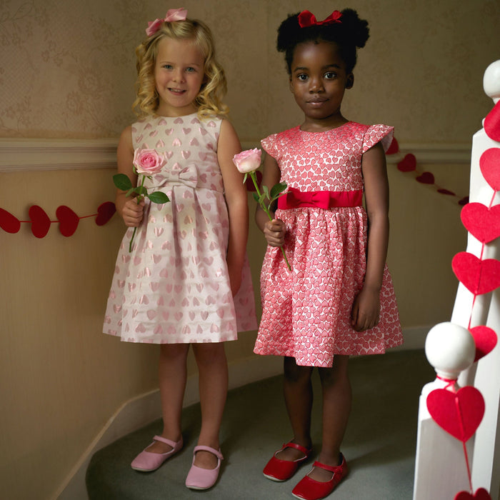 Sleeveless Heart Damask Dress - The Well Appointed House