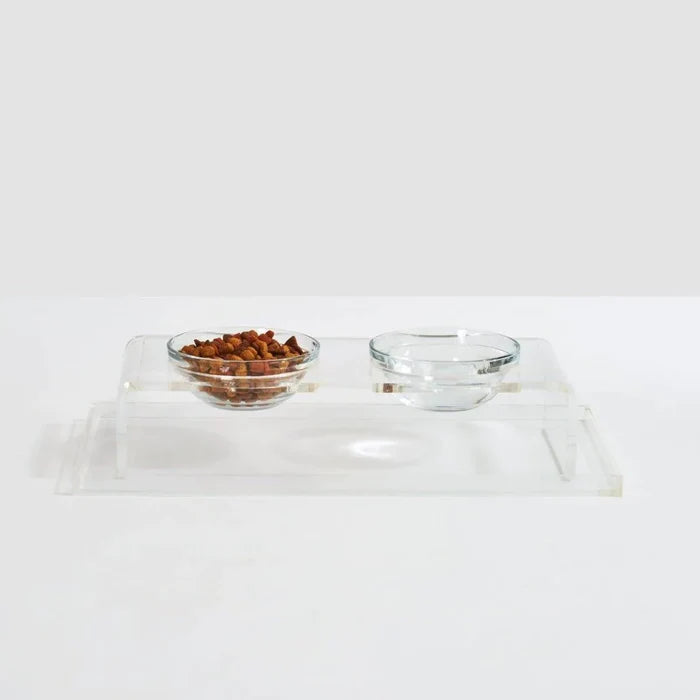 Small Clear Overflow Feeder Tray - Pet Accessories - The Well Appointed House