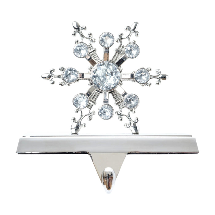 Snowflake Stocking Hook, Silver - The Well Appointed House