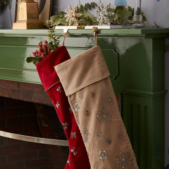 Snowflake Stocking Hook, Silver - The Well Appointed House