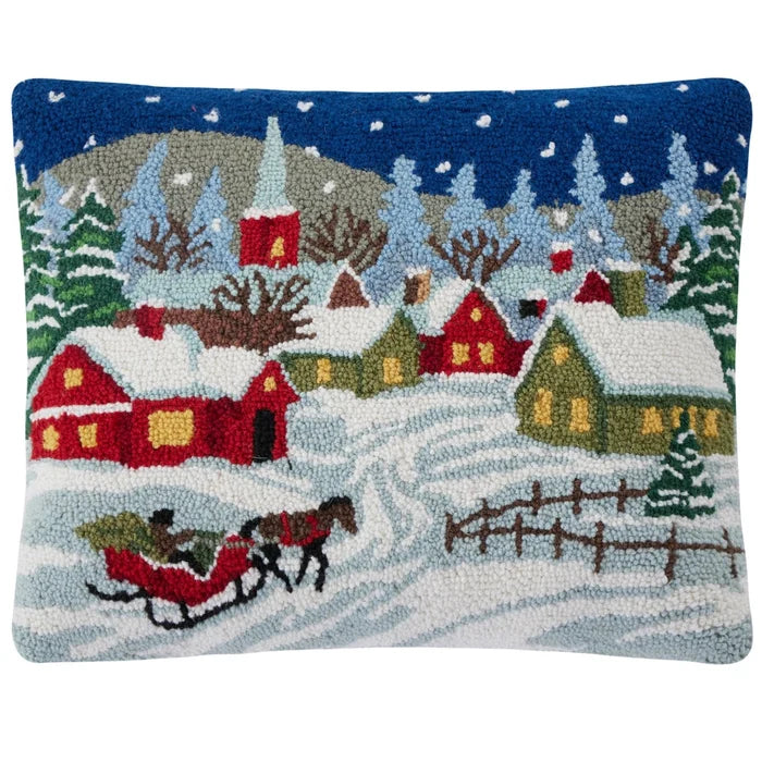 Snowy Night Hook Pillow - The Well Appointed House