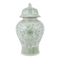 Soft Green Floral Jar (3 Sizes)