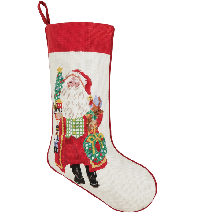 Spirits Bright Embroidered Stocking - The Well Appointed House