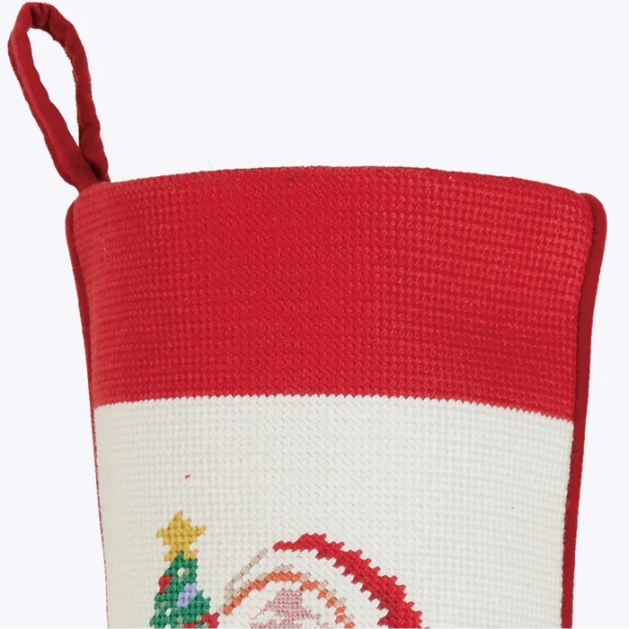 Spirits Bright Embroidered Stocking - The Well Appointed House