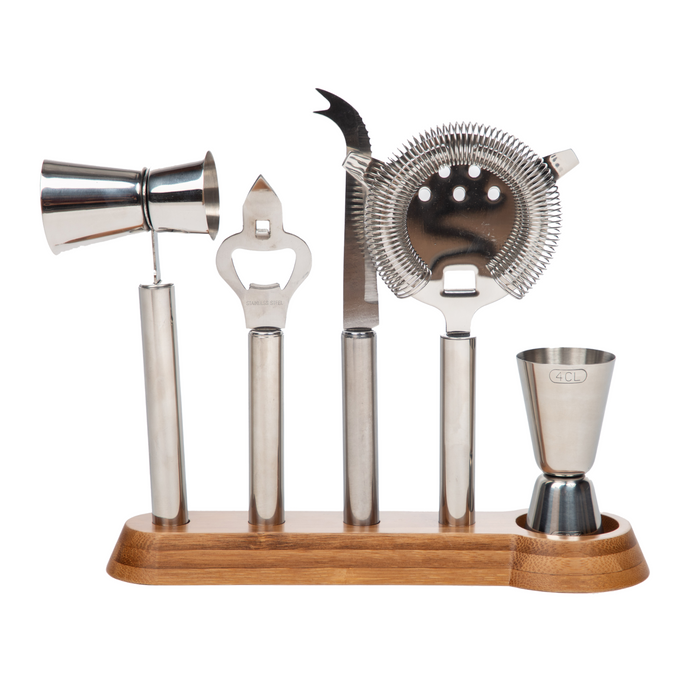Stainless Steel Bar Tool Set, Set of 6 - The Well Appointed House