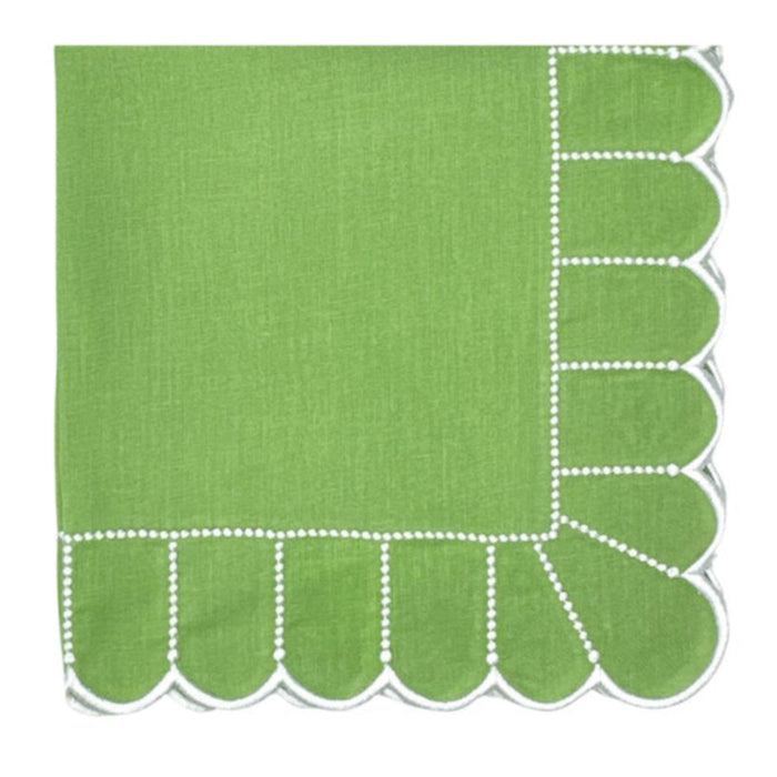Studio Collection Pippa Napkin in Green/White, Set of 4 - The Well Appointed House