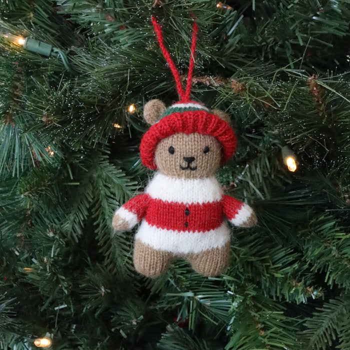 Swiss Christmas Bears Ornaments, Set of 2