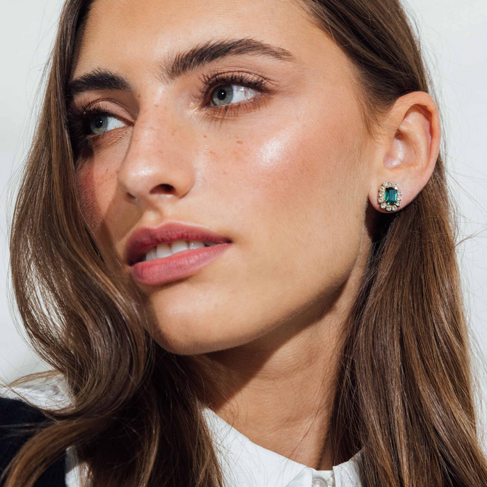 Tati Studs in Emerald - The Well Appointed House