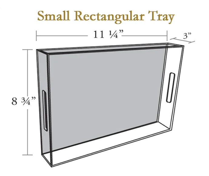 Taupe Antelope Lucite Tray, Available in Six Sizes - Decorative Trays - The Well Appointed House