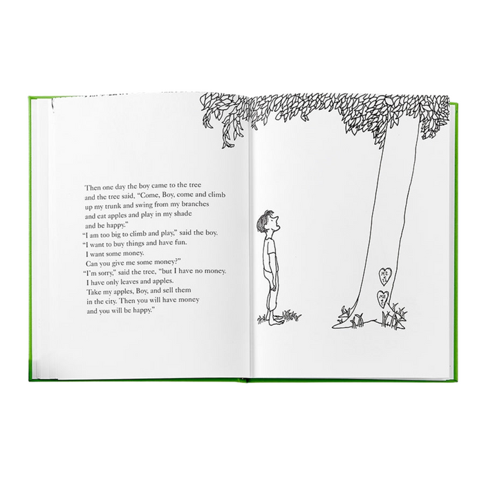 Personalize The Giving Tree Lime Bonded Leather Book - The Well Appointed House