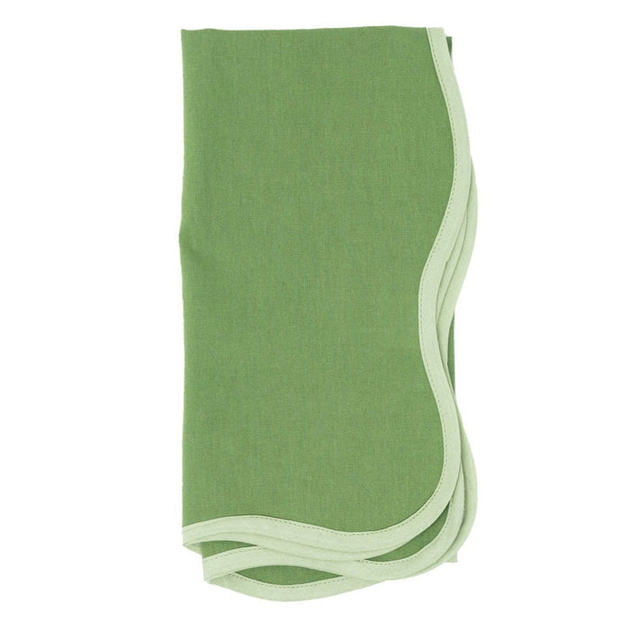 The Scalloped Napkin Set in Green - The Well Appointed House