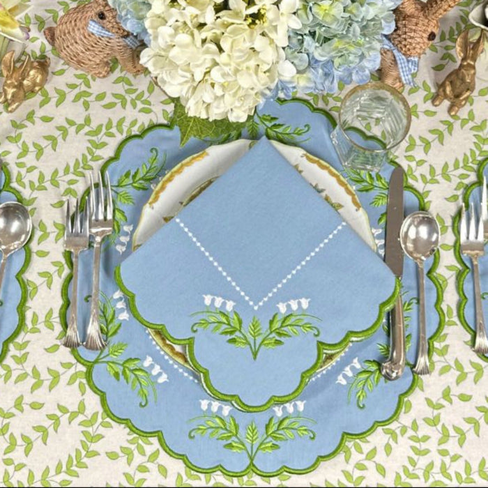 Tilly Napkin - Lily of the Valley (Set of 4) - The Well Appointed House