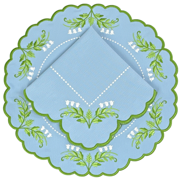 Tilly Napkin - Lily of the Valley (Set of 4) - The Well Appointed House