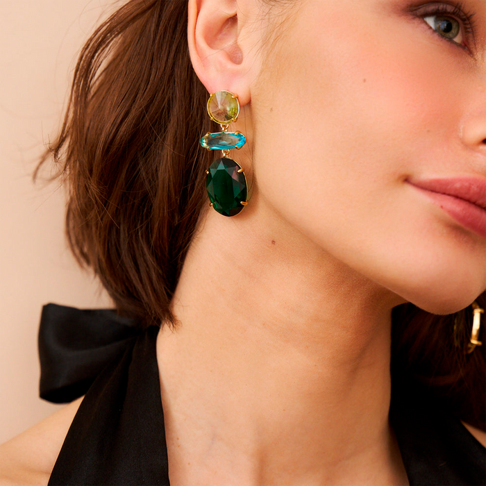 Tri-Shape Drop Pierced Earrings - The Well Appointed House