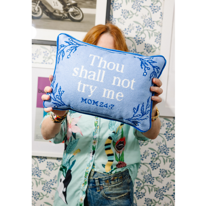 Try Me Needlepoint Pillow - The Well Appointed House